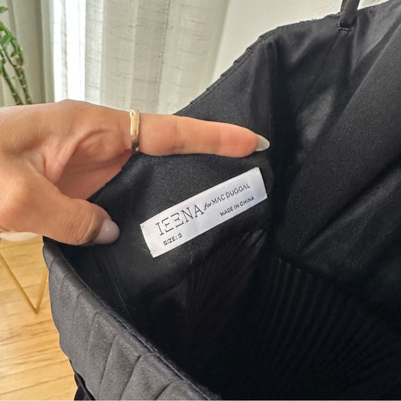 NEW leena for Mac Duggal Halter Key Hole Neck Pleated Wide Leg Jumpsuit 27457 - Picture 5 of 7